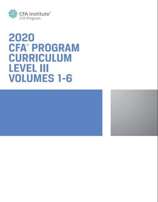 Cfa Program Curriculum 2020 Level Iii Volumes 1 6