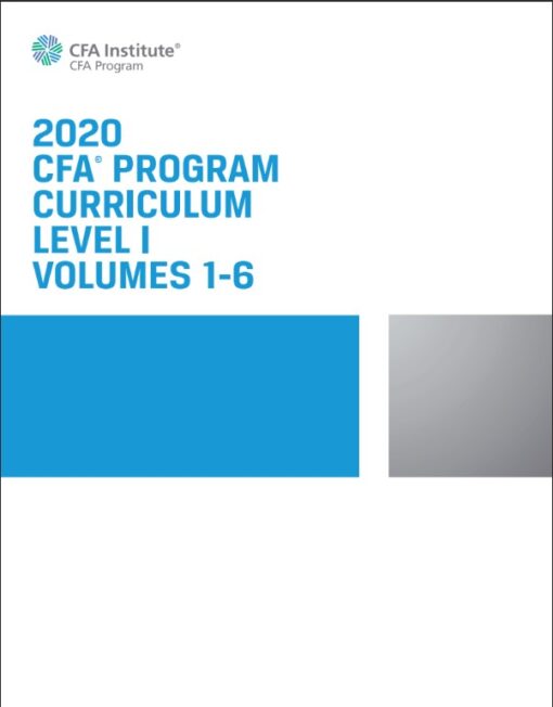 Cfa Program Curriculum 2020 Level I Volumes 1 6 Box Set