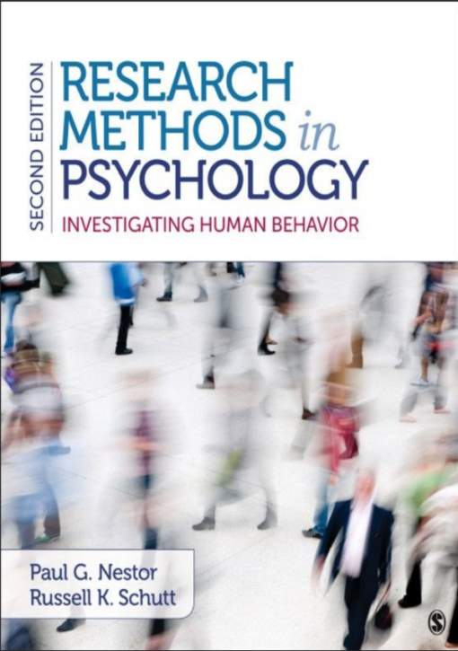 Research Methods In Psychology Investigating Human Behavior Second Edition